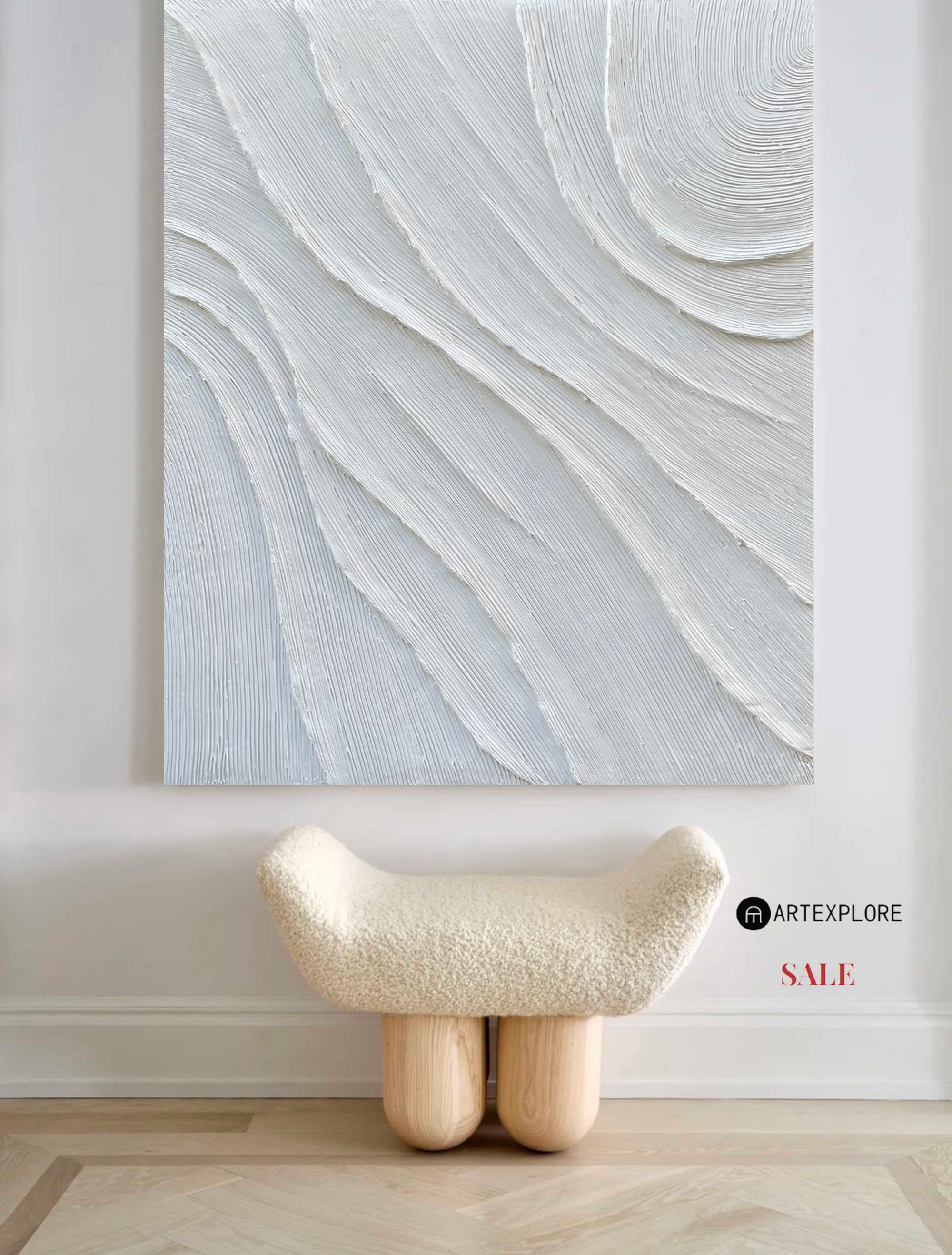 3D White Abstract Painting