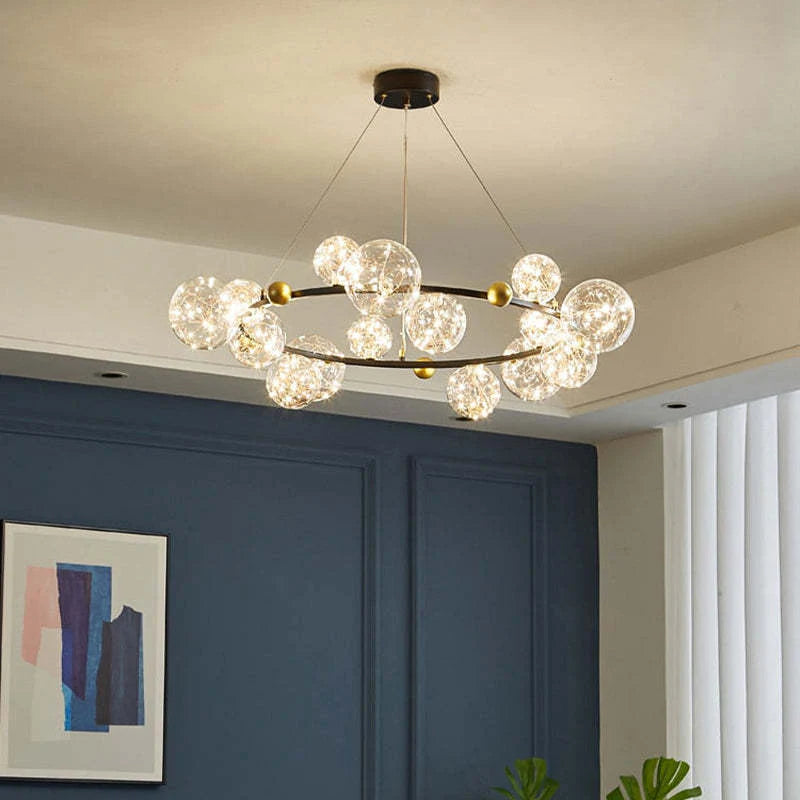 Valentina Art Deco Luminous Sphere Cluster Glass Pendant Light - Neutralighting
