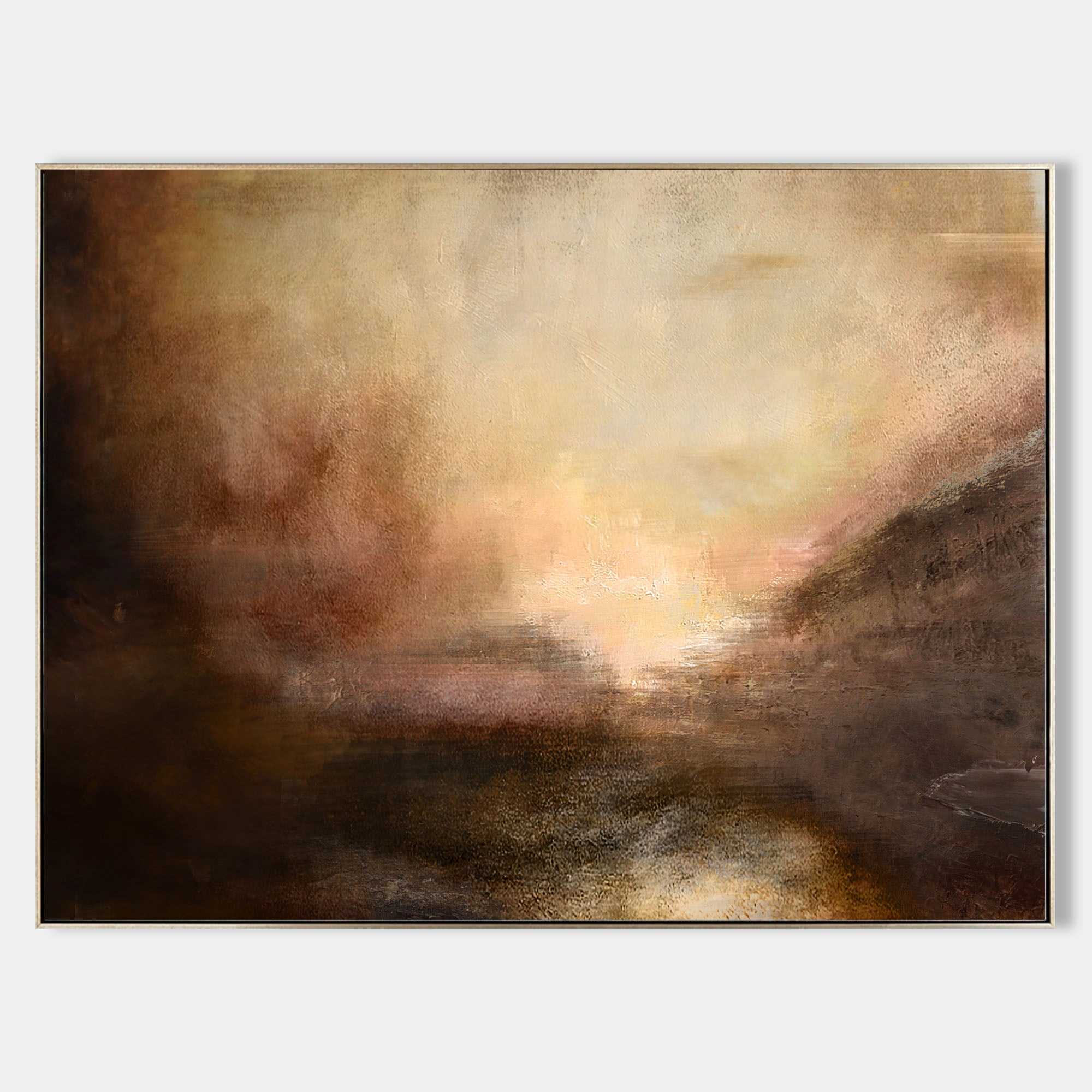Abstract Coastal Painting ABSH49 - Neutralighting