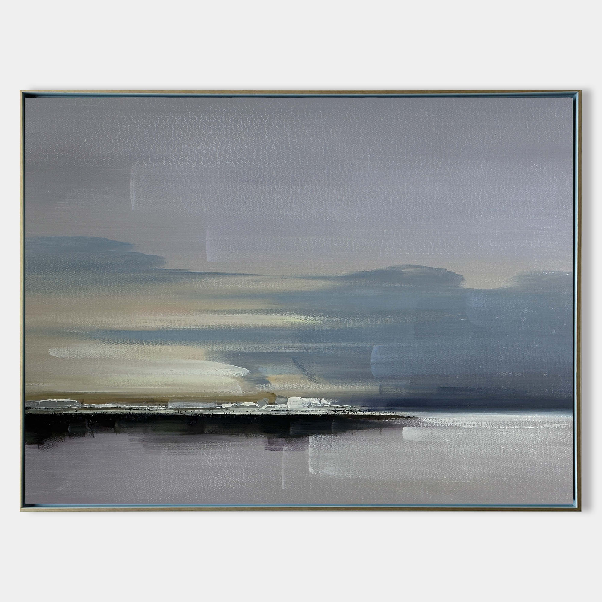 Mira Grey Horizon Seascape Canvas Art