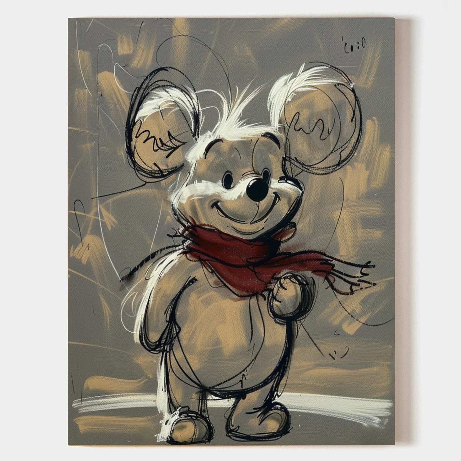 Wall Art Expressive Brushstroke Whimsical