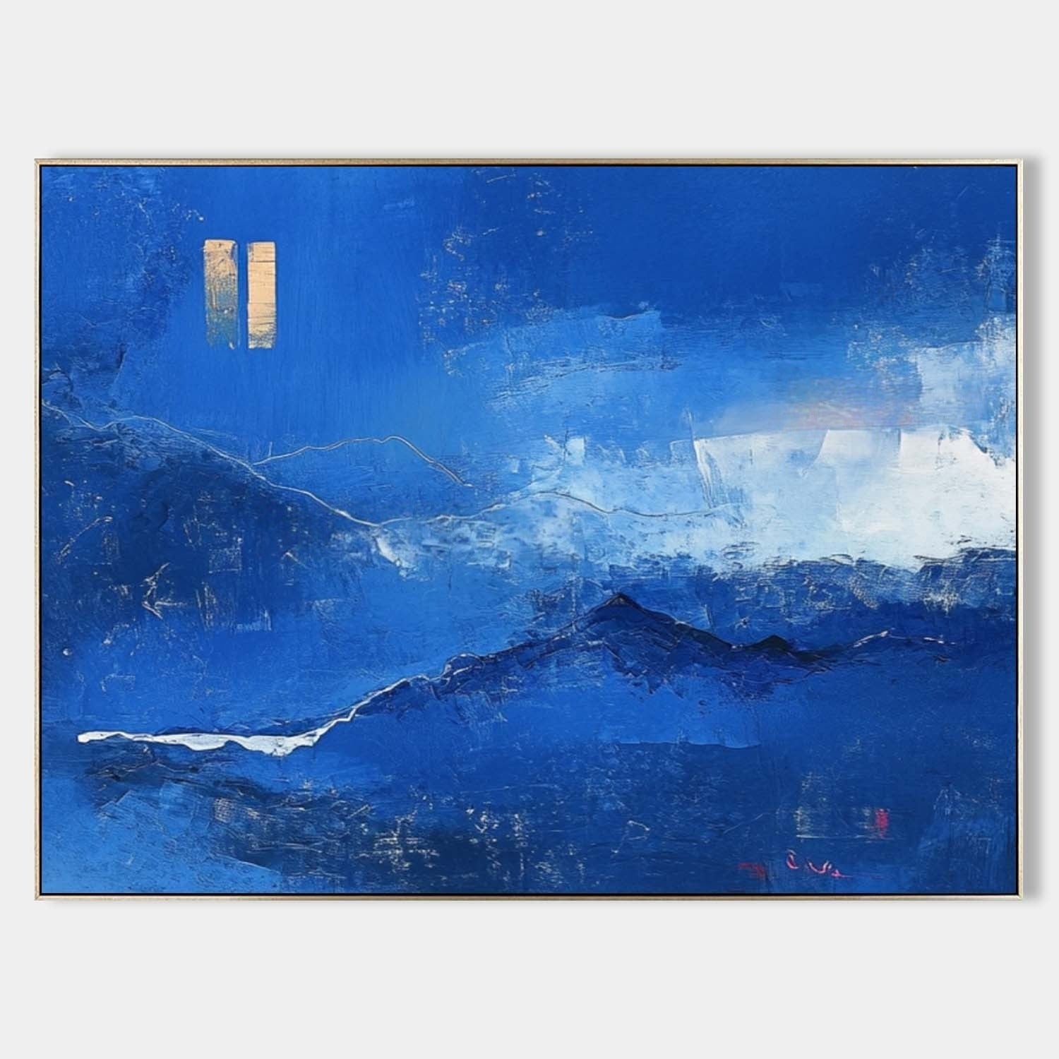 Wall Art Majestic Textured Blue