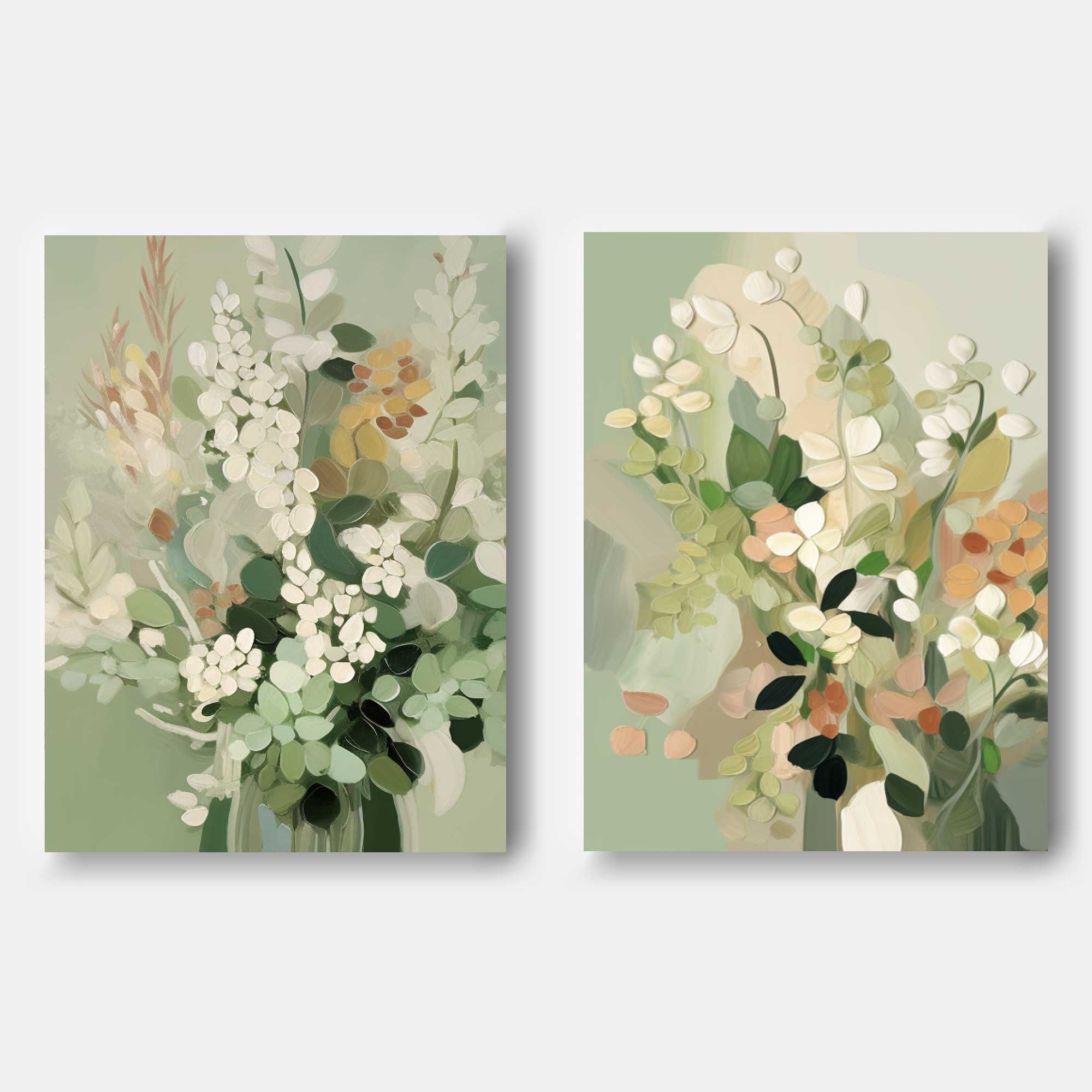 Wall Art Impasto Flower Sculpted Scene