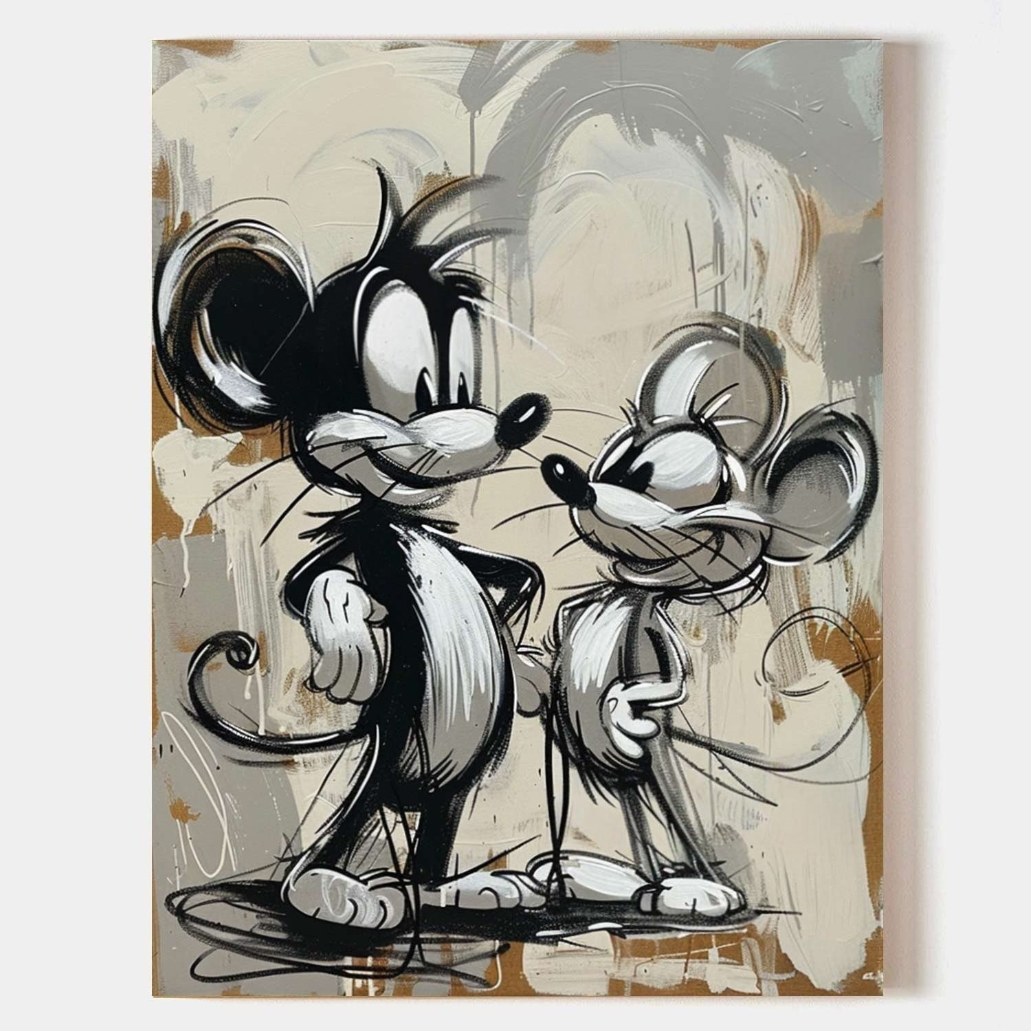Wall Art Timeless Pop Art Mouse Pair