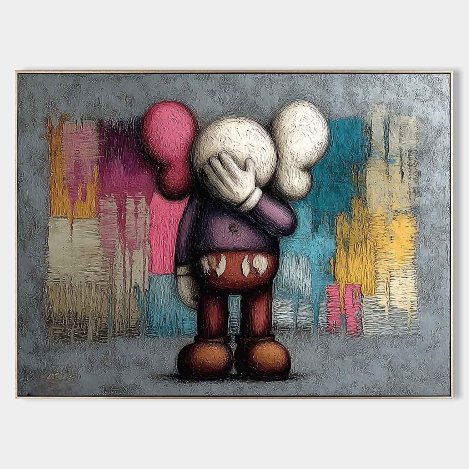 Wall Art Introspective Textured Kaws