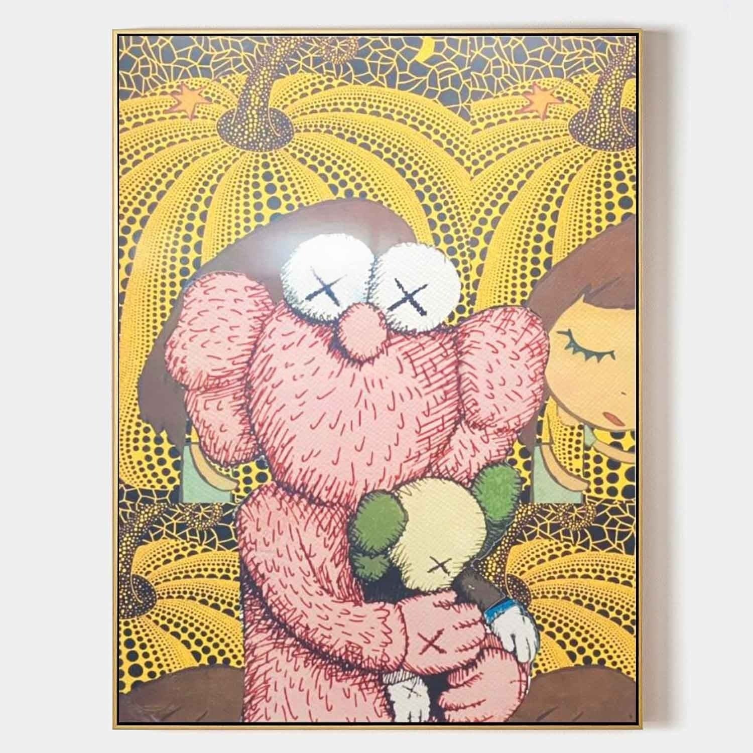 Wall Art Playful Textured KAWS