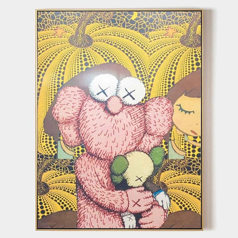 Wall Art Playful Textured KAWS