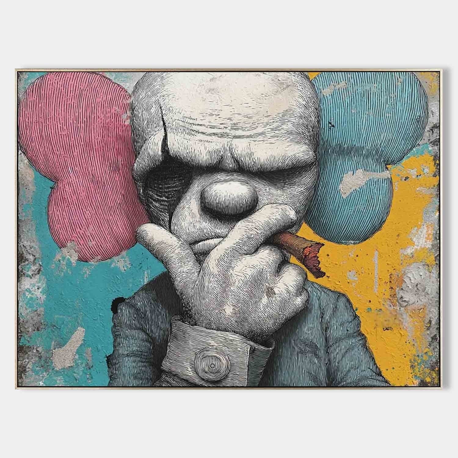 Kaws Style Gangster Pop Art Painting