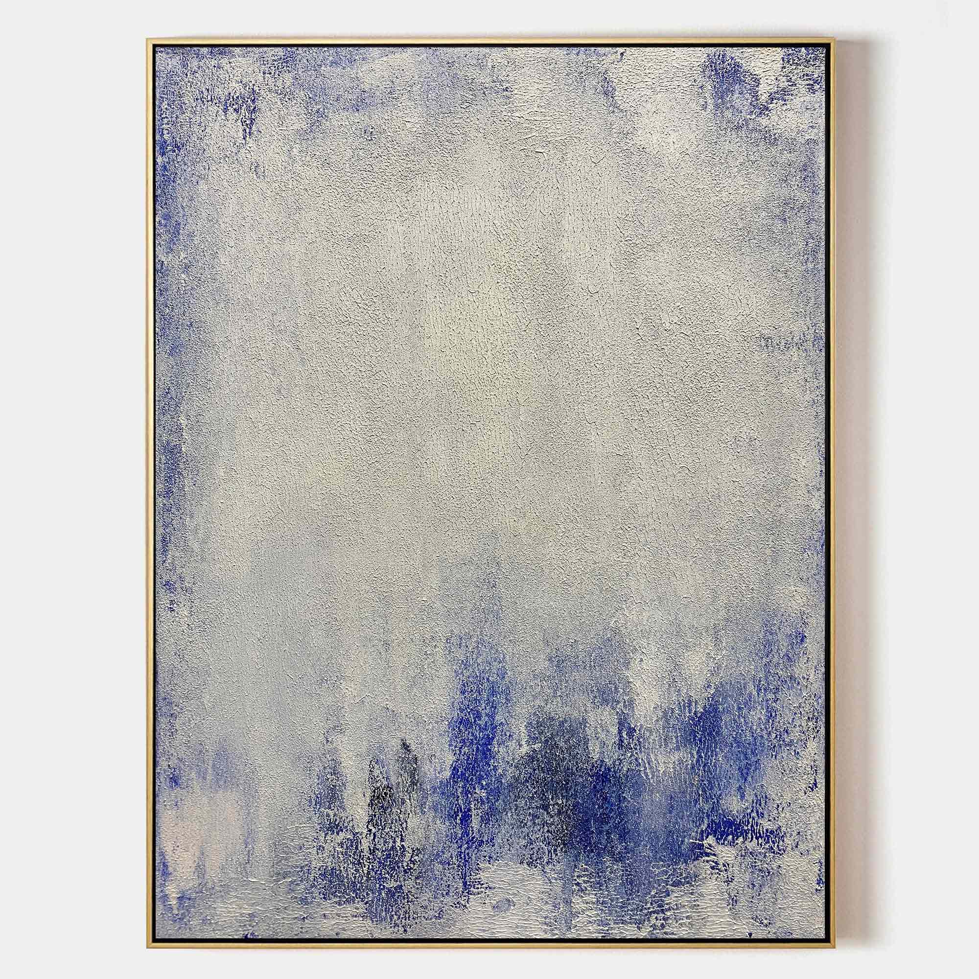 Blue White Minimalist Painting