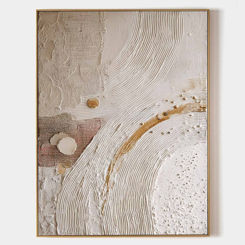 Wall Art Minimalist 3D Gold Abstract Flowing