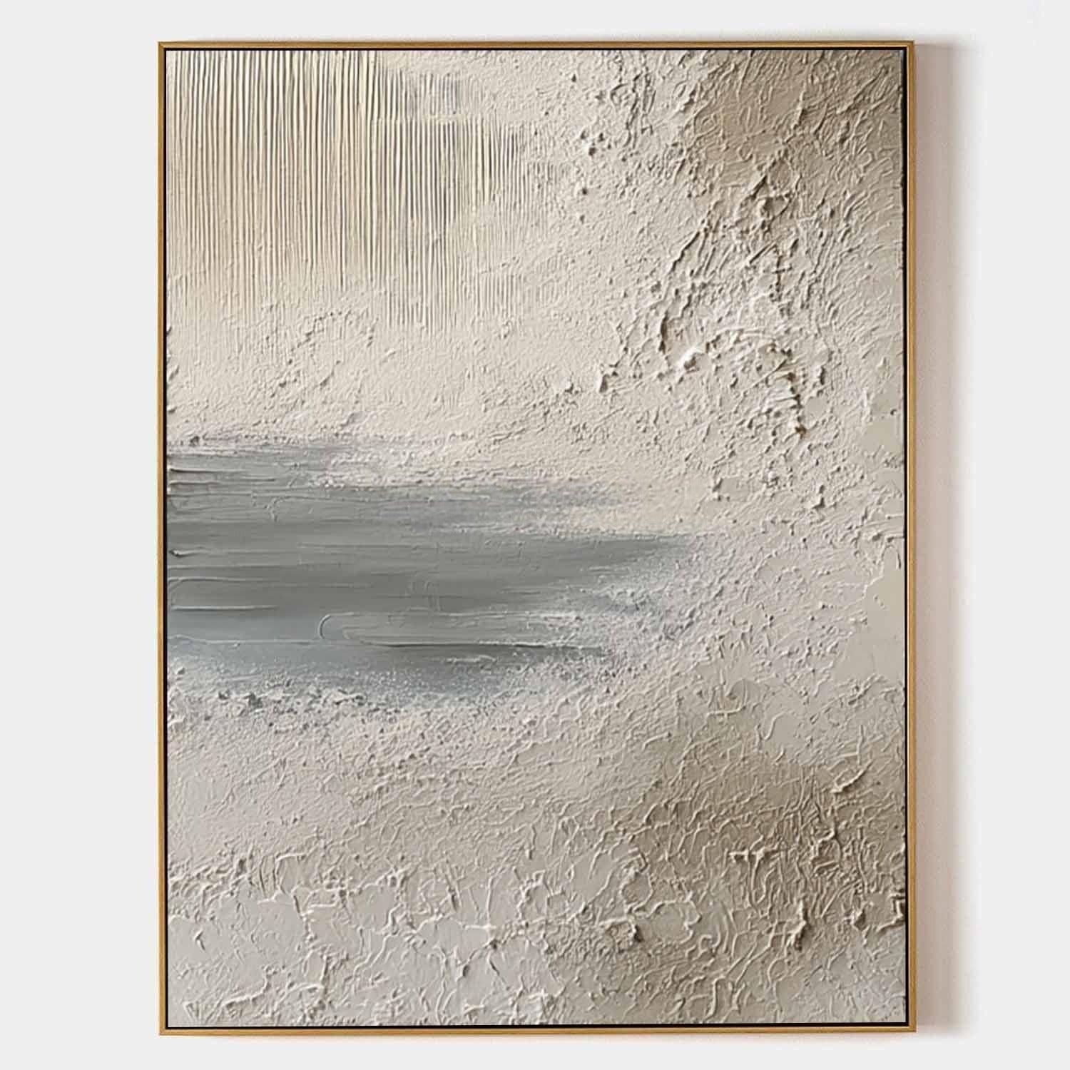 Wall Art Vertical Textured Abstract Landscape Scene Muted Earthy