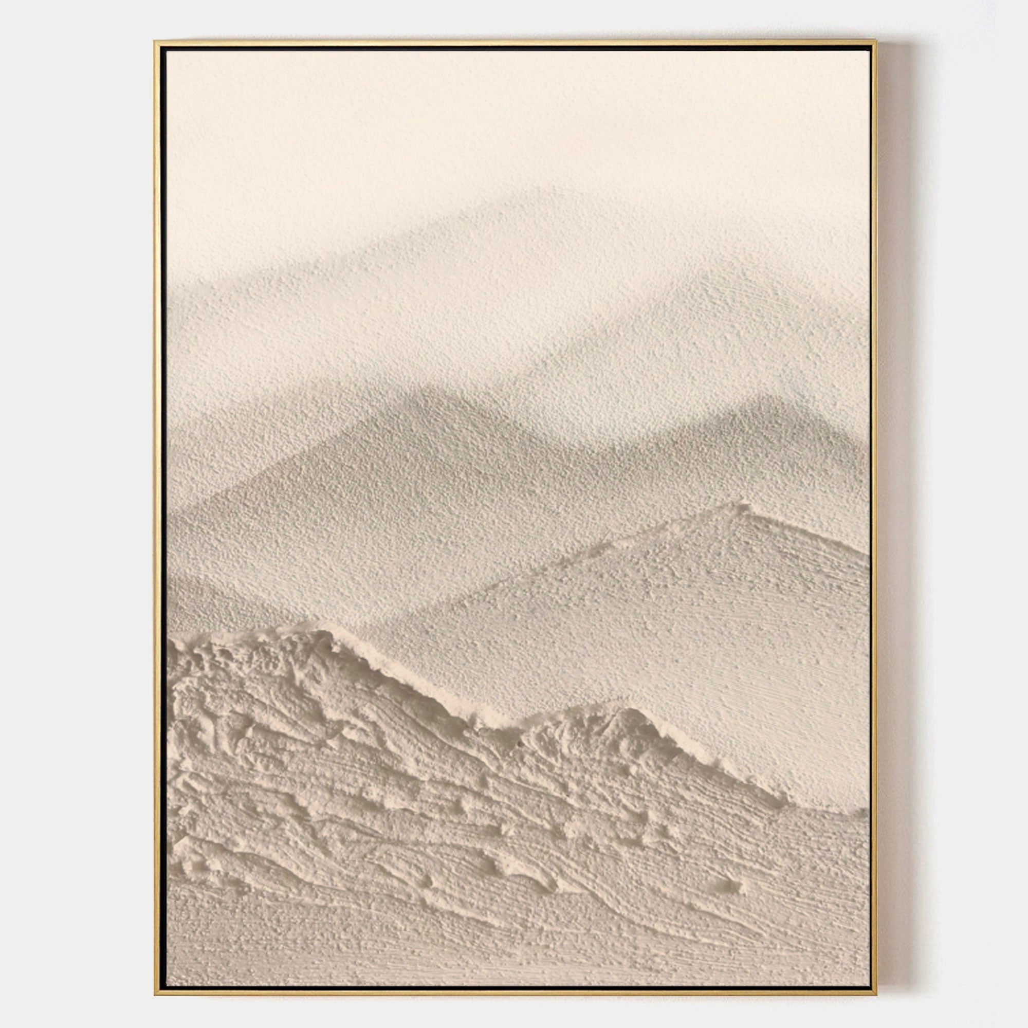 Minimalist Sand Dune Art Oil Painting Neutral