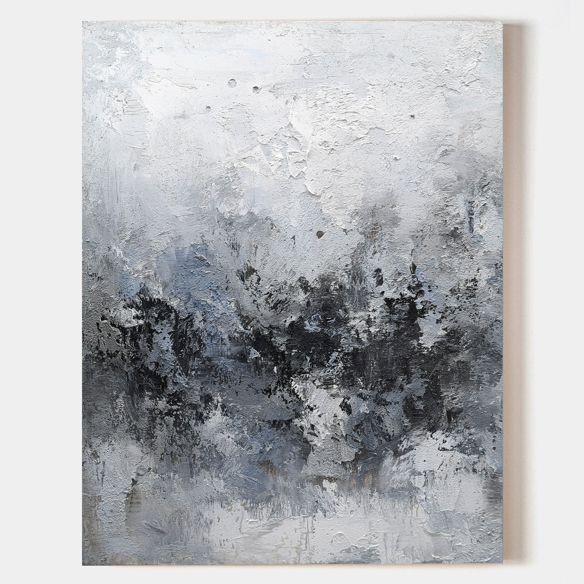 Grey White Abstract Painting