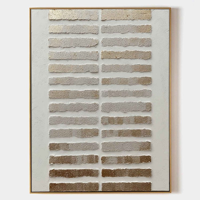 Wall Art Minimalist Horizontal Stripe Gold
