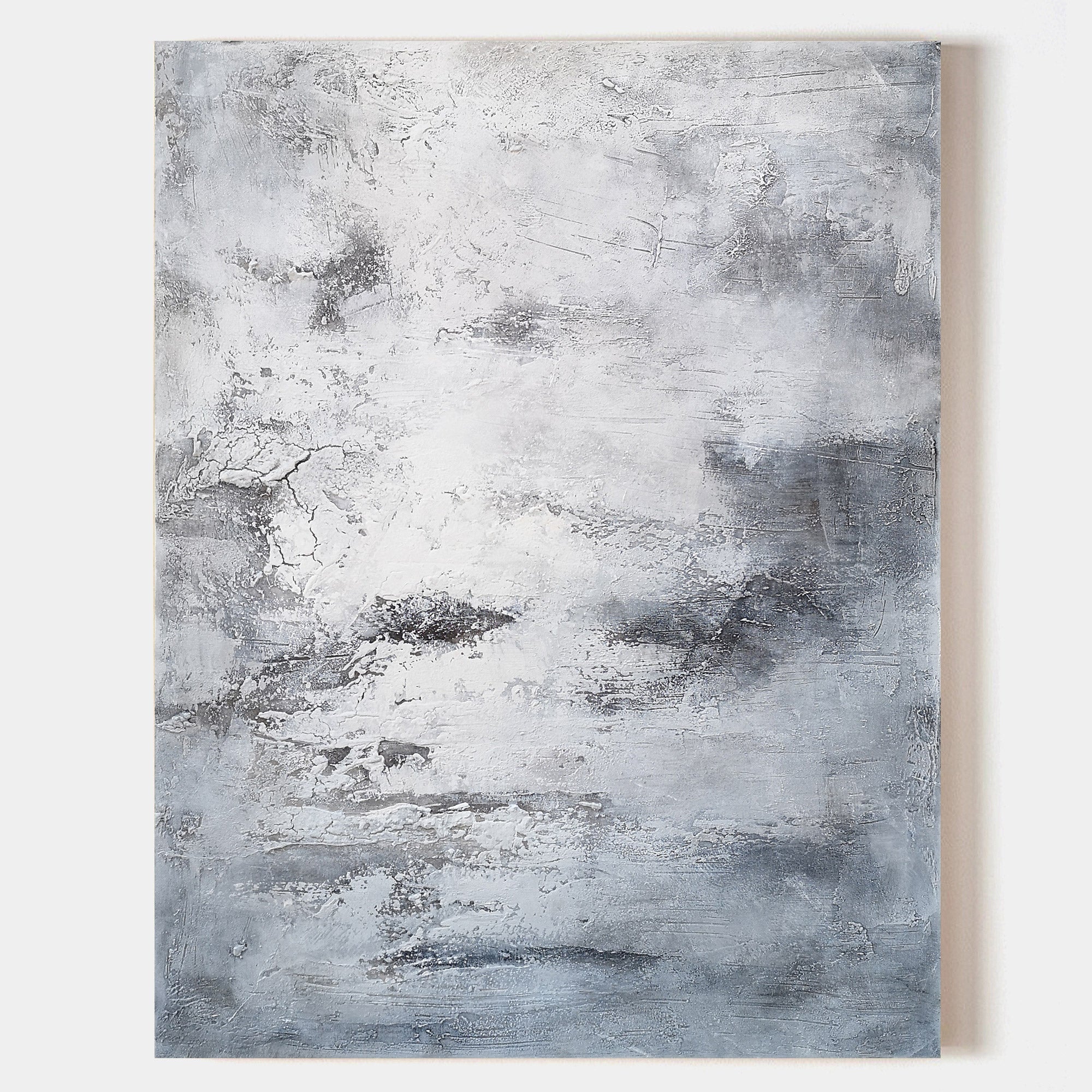 Grey White Abstract Painting 36'' X 48'' IS54 - Neutralighting
