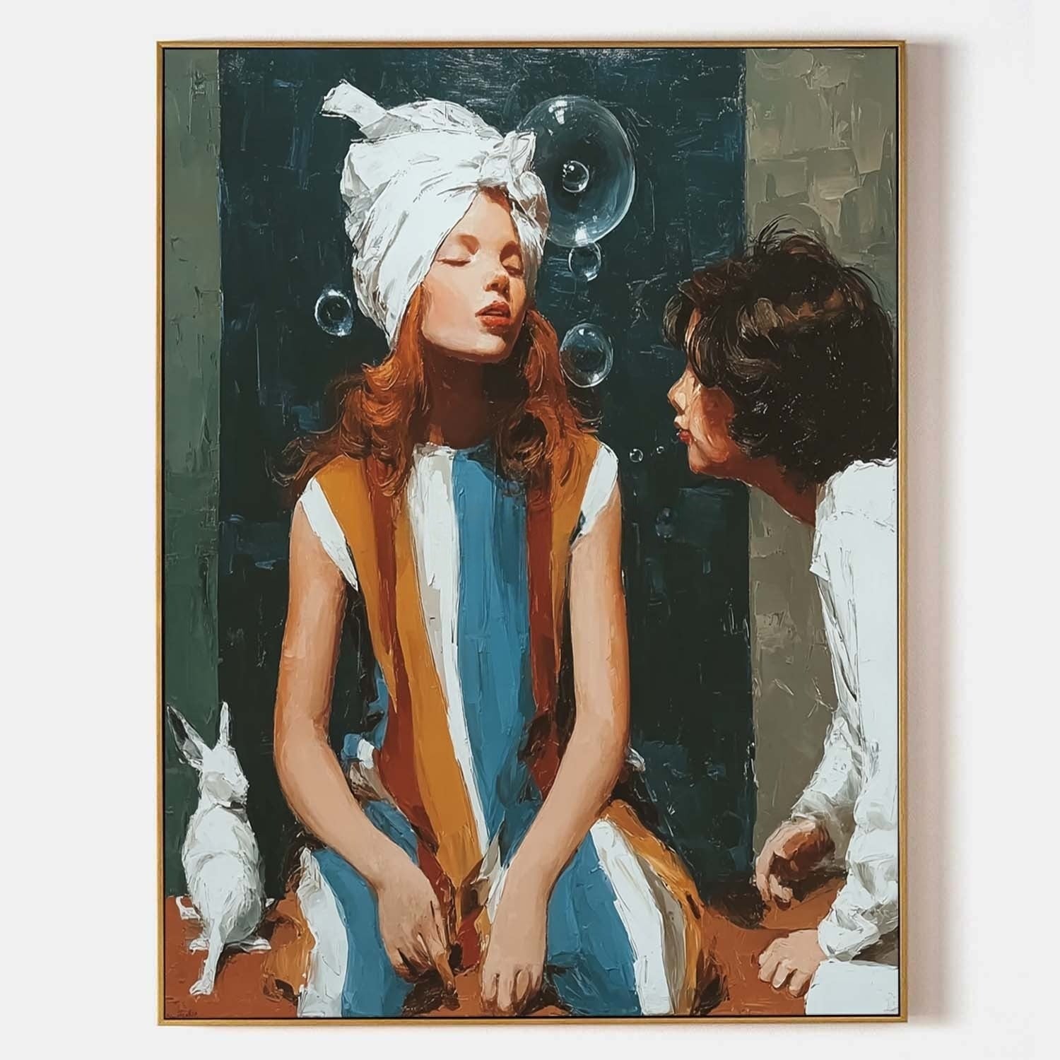 Whimsical Moment 3D Impasto Painting