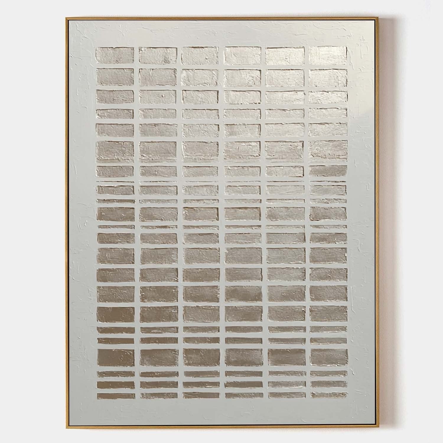 Wall Art Minimalist Gradient Grid Beige