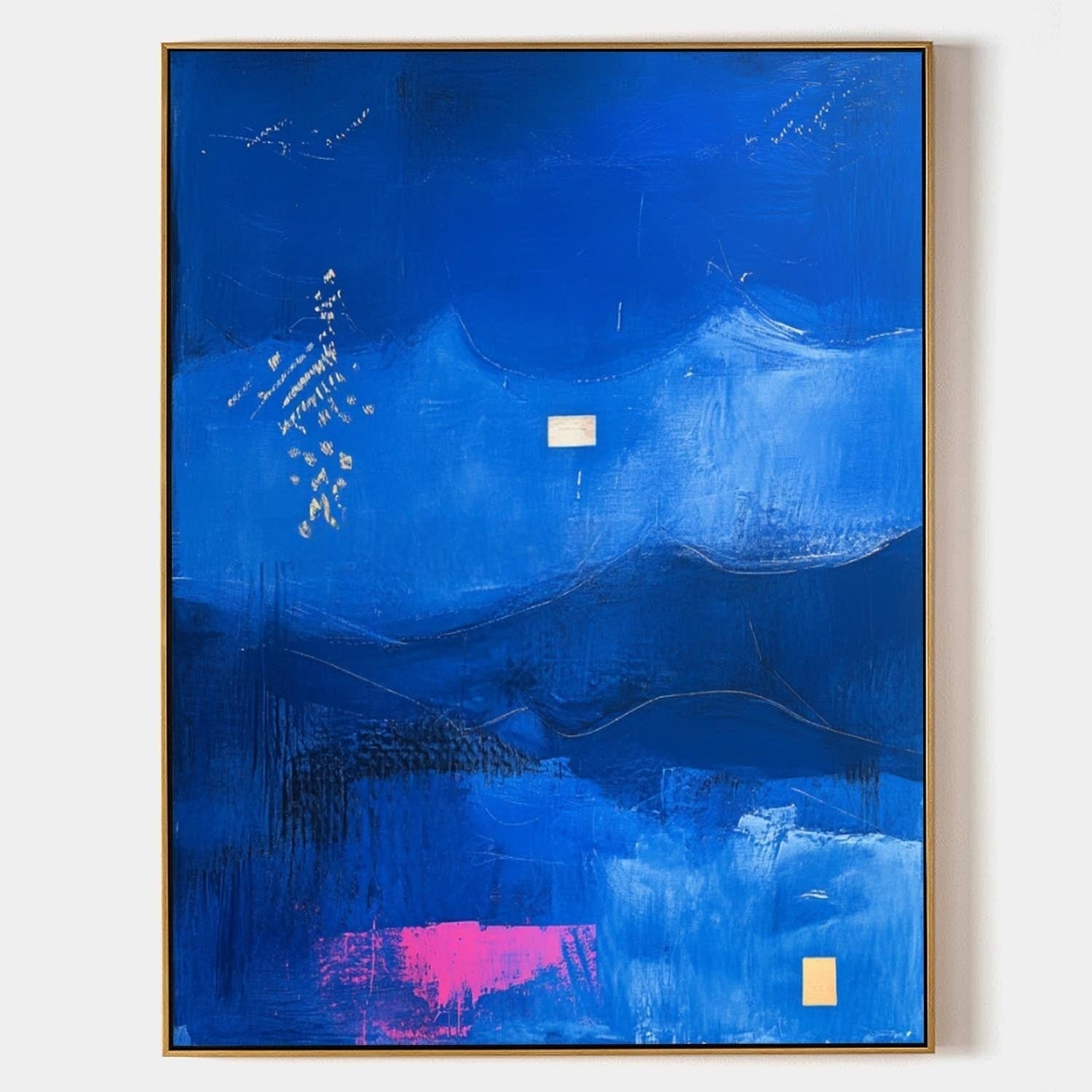 Wall Art Mystic Textured Layered Blue