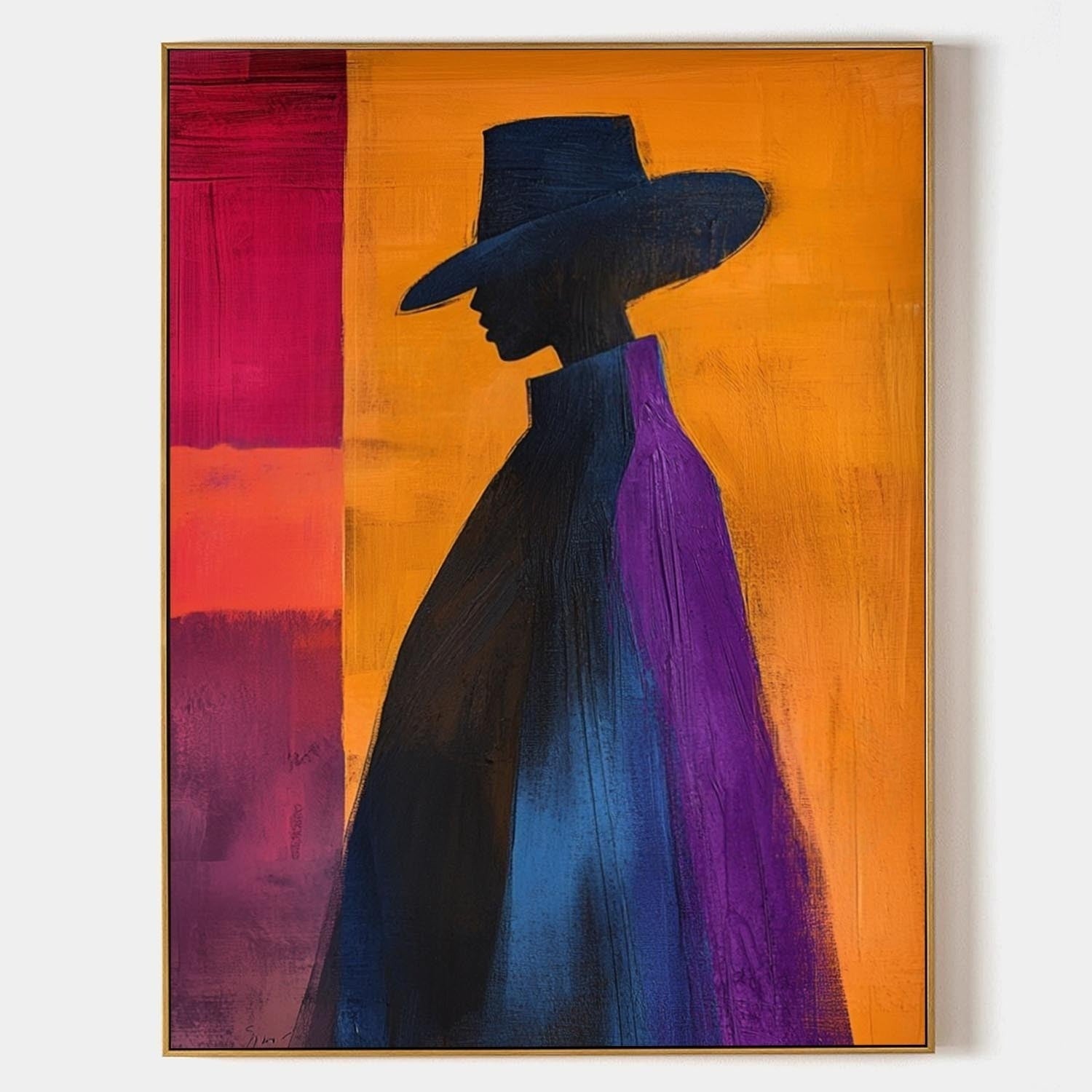 Wall Art Minimalist Silhouette Figure Gradient