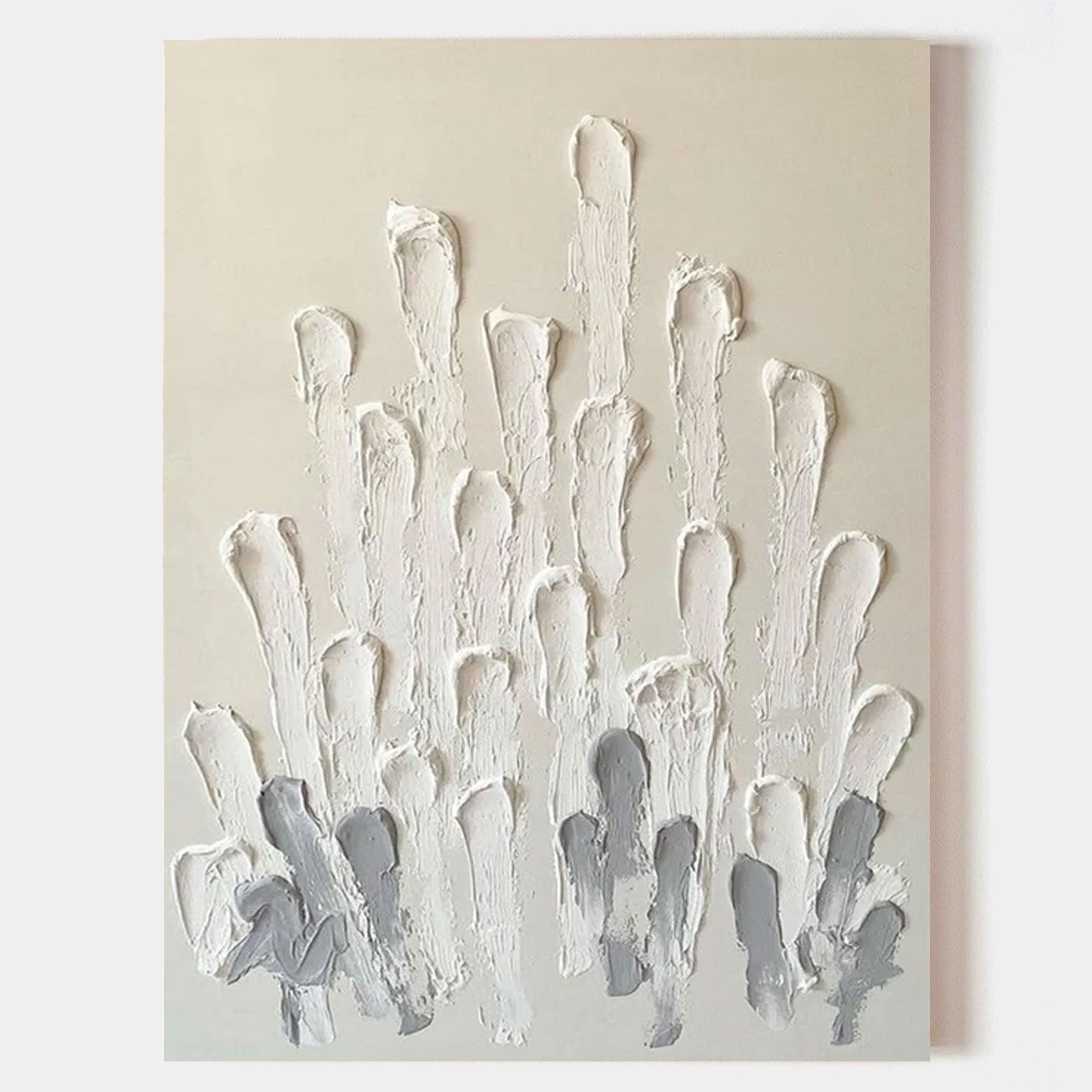 Wall Art Vertical Abstract Coral Cluster Neutral