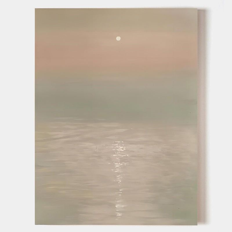 Wall Art Serene Moonlit Water Landscape Minimalist