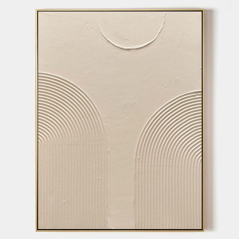 Beige Minimalist Abstract Painting