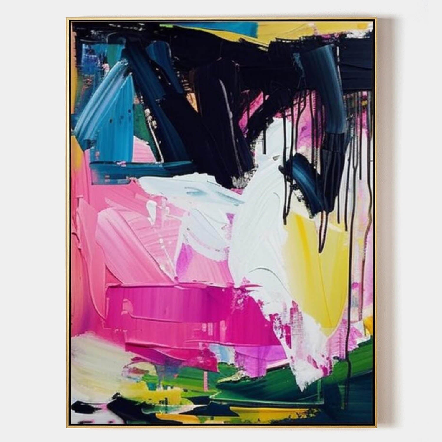 Vibrant Abstract Expressionist Impasto Painting