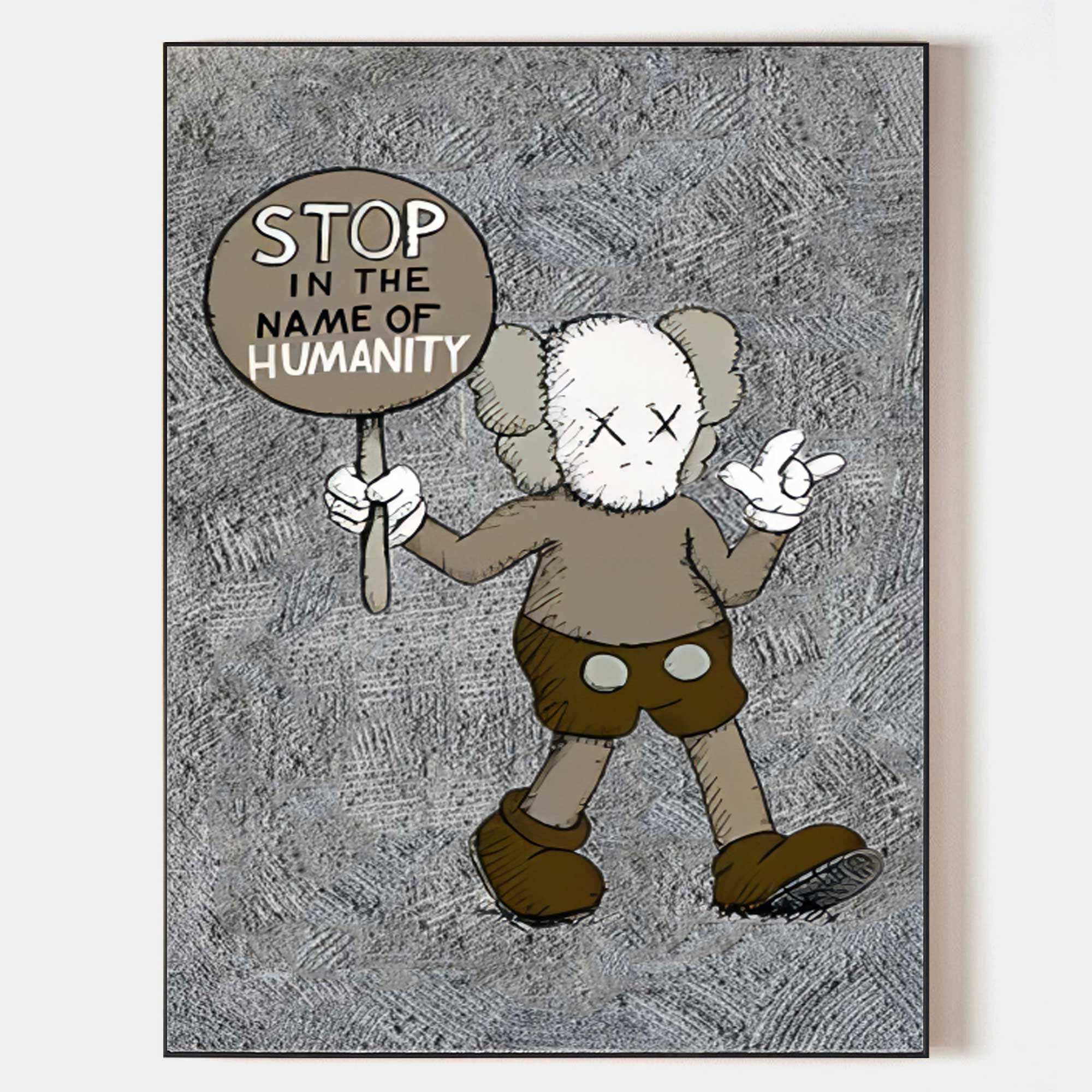 Wall Art Vertical Pop Art Social Critique Neutral