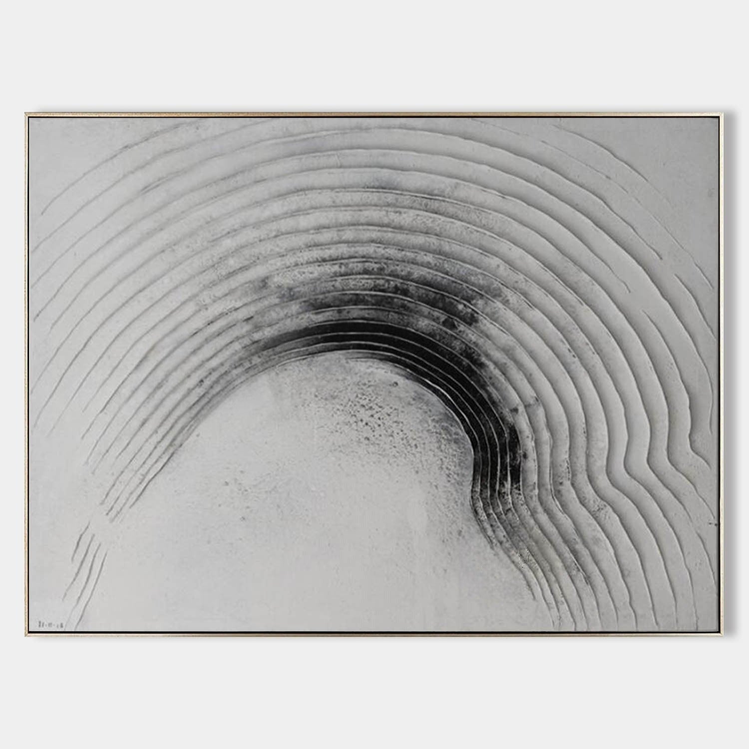 Wall Art Horizontal 3D Impasto Half-Circle