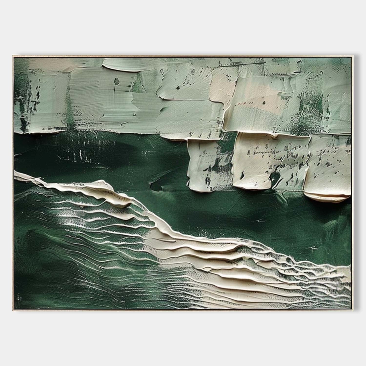 Wall Art Horizontal 3D Green Ocean