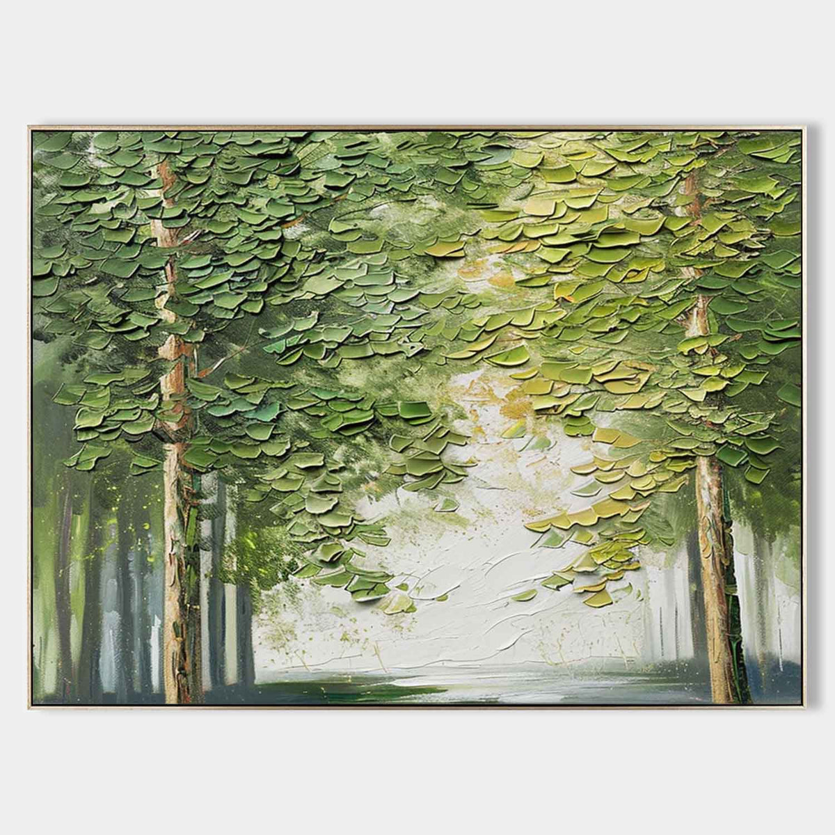 Canvas 3D Textured Forest Landscape Painting