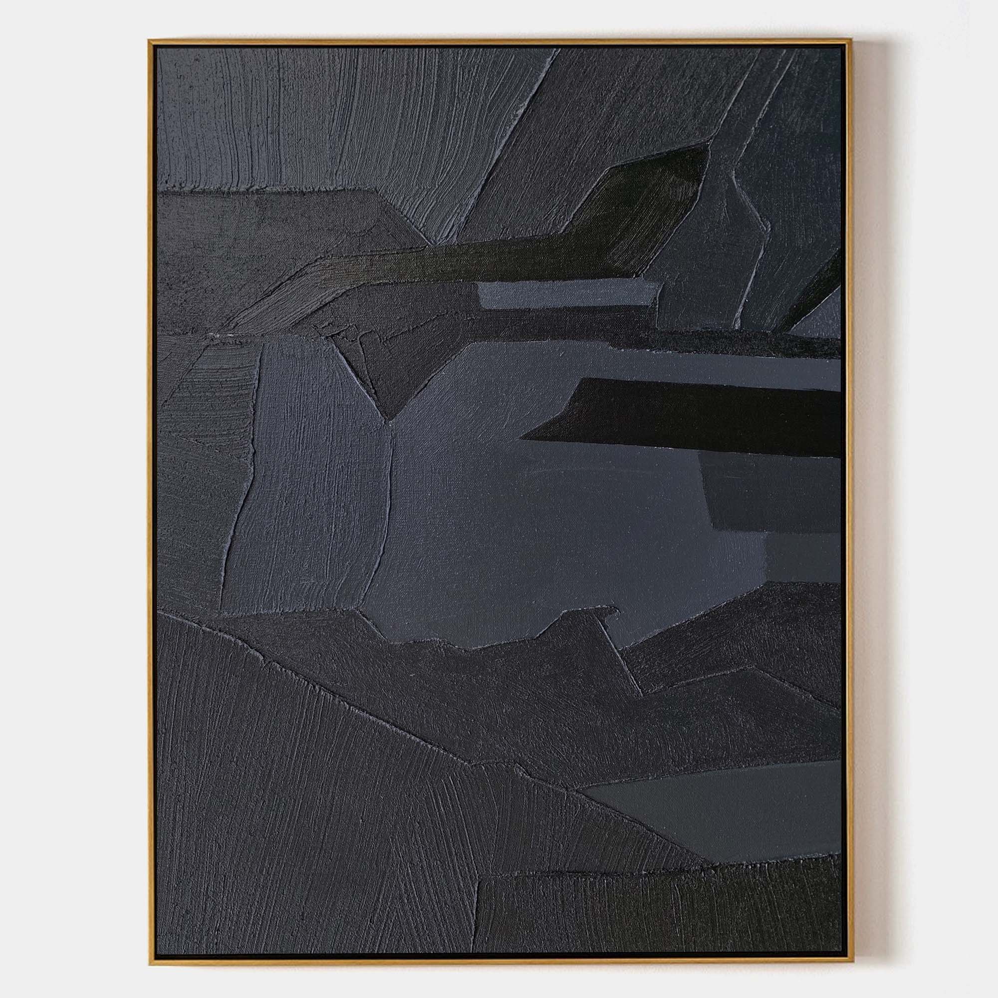 Black Abstract Painting ABAV214 - Neutralighting