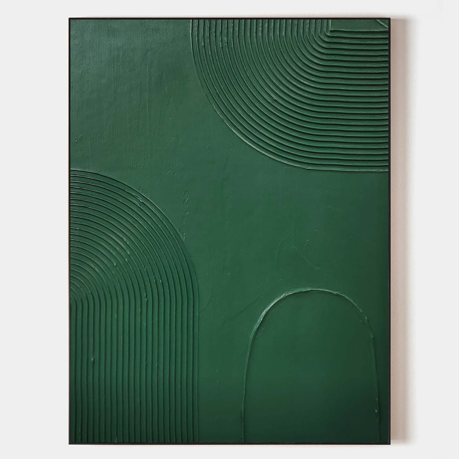 Forest Green Organic Contour Art