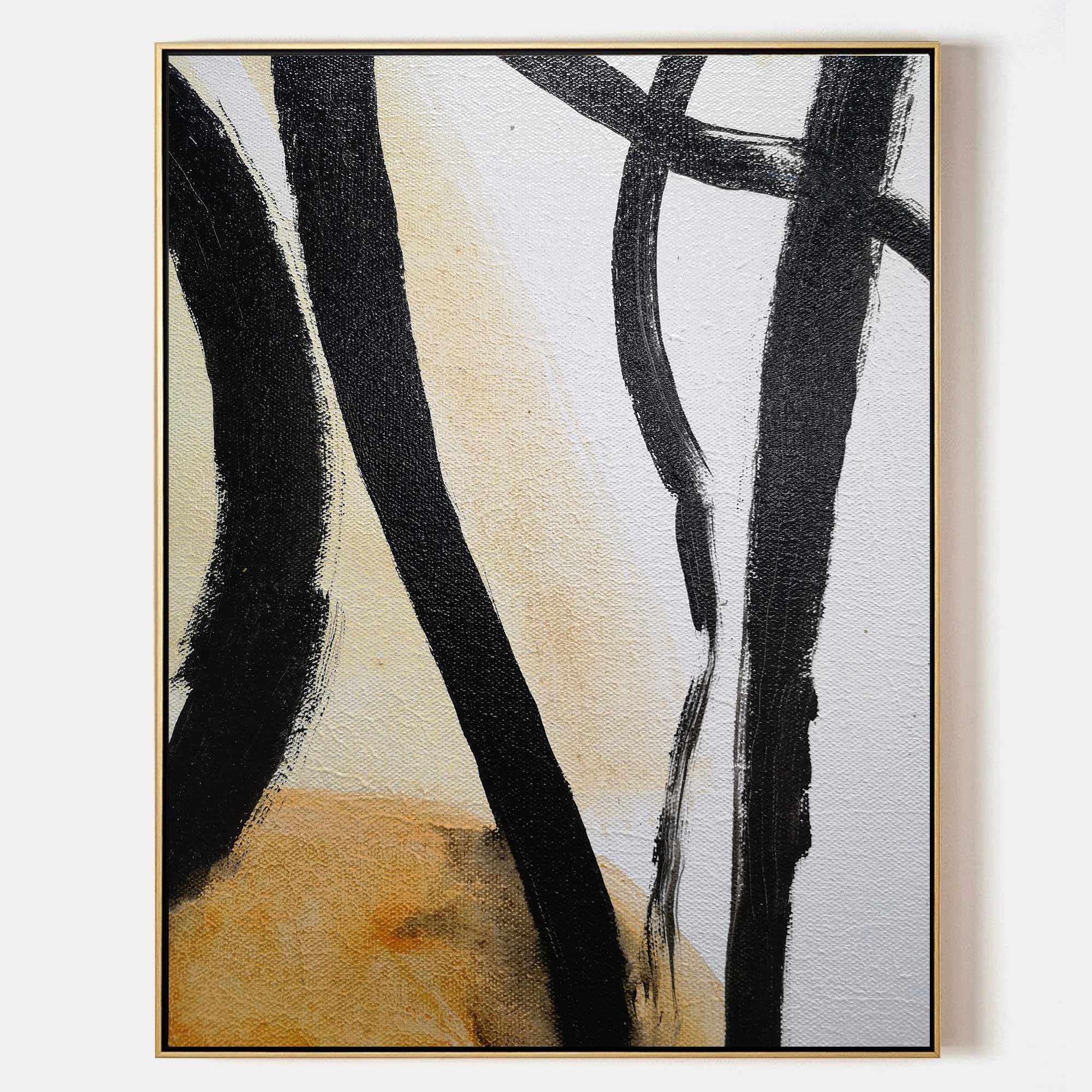 Black And White Abstract Minimalist Painting ABAV74 - Neutralighting