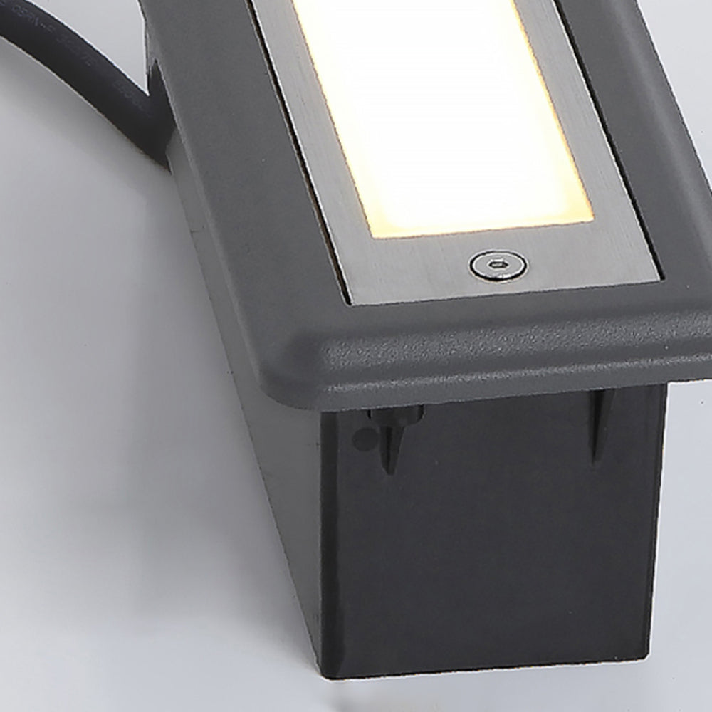 Ray Modern Rectangular Outdoor Deck/Step Light, Black - Neutralighting