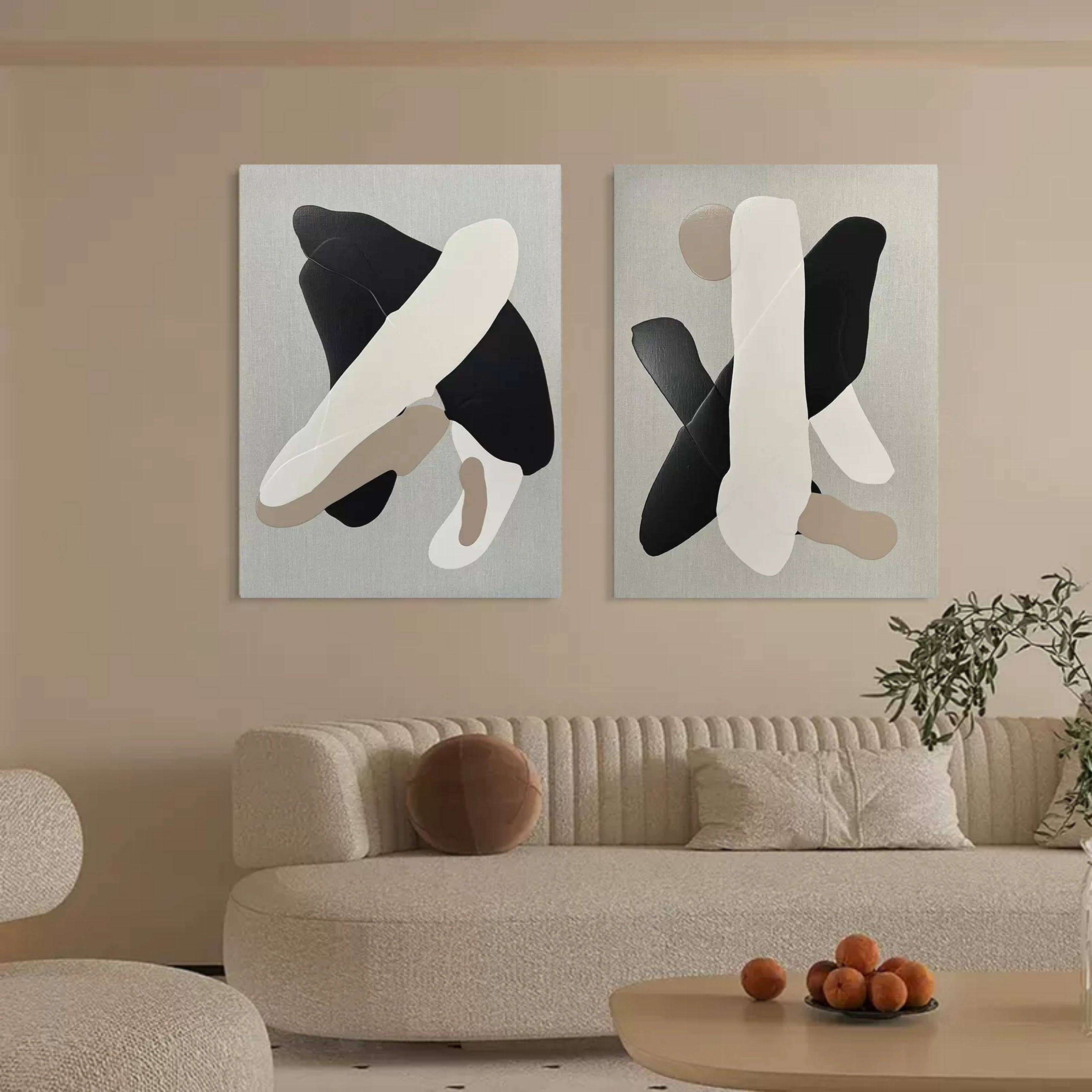 Abstract Painting Set Of 2 SP072 - Neutralighting