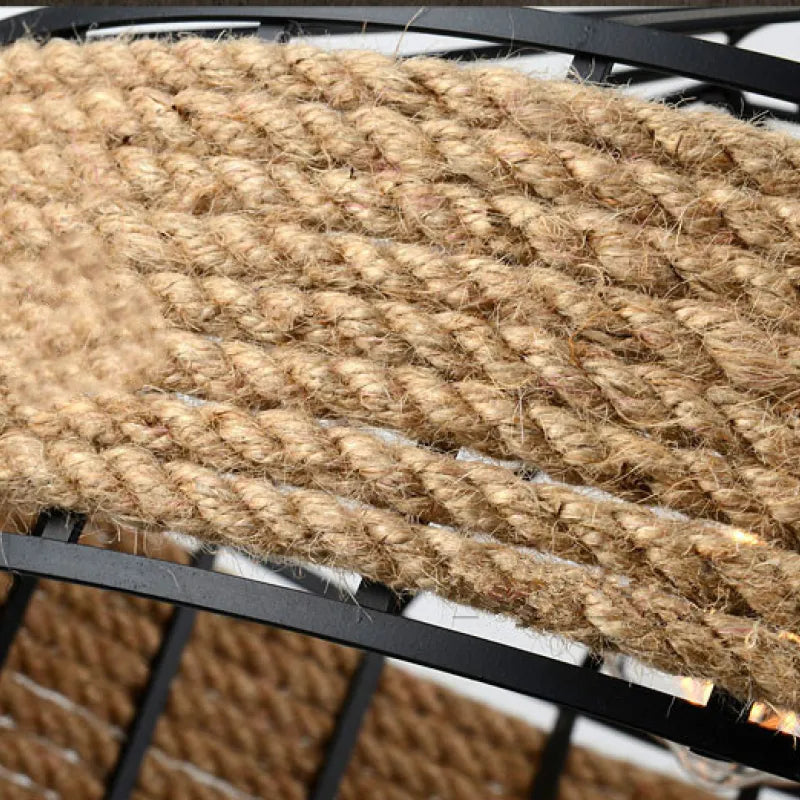 Epoch Retro Rope Metal Pendant Light, Black - Neutralighting