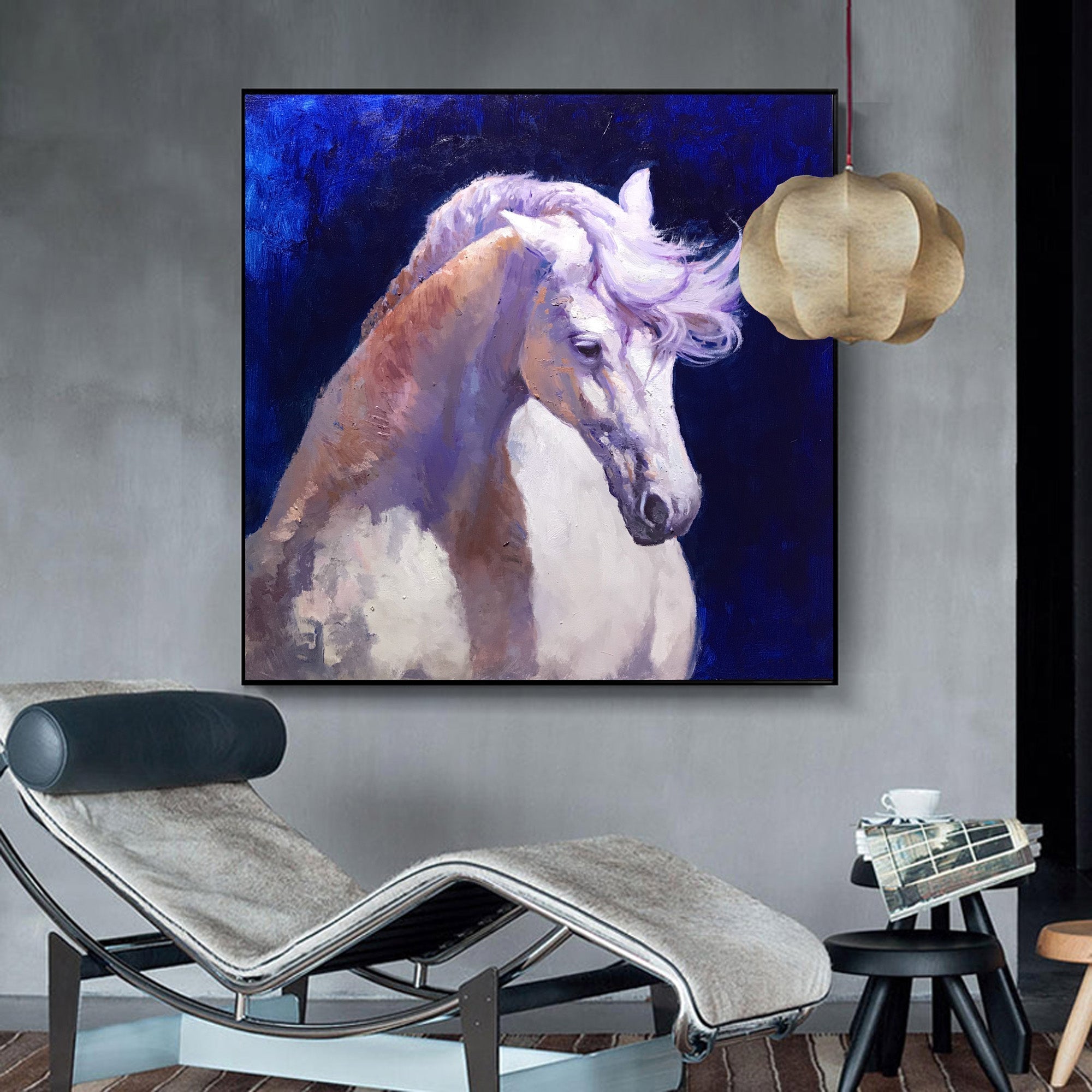 White Horse Portrait Painting ANH25 - Neutralighting