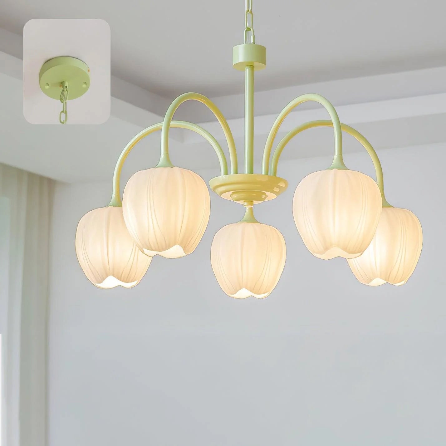 Tulip Fresh Chandeliers Glass - Neutralighting