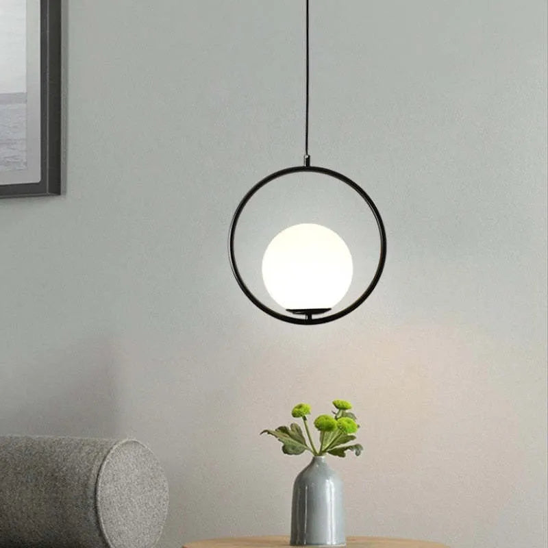 Arisha Modern Globe Metal/Glass Pendant Light, 3 Style - Neutralighting