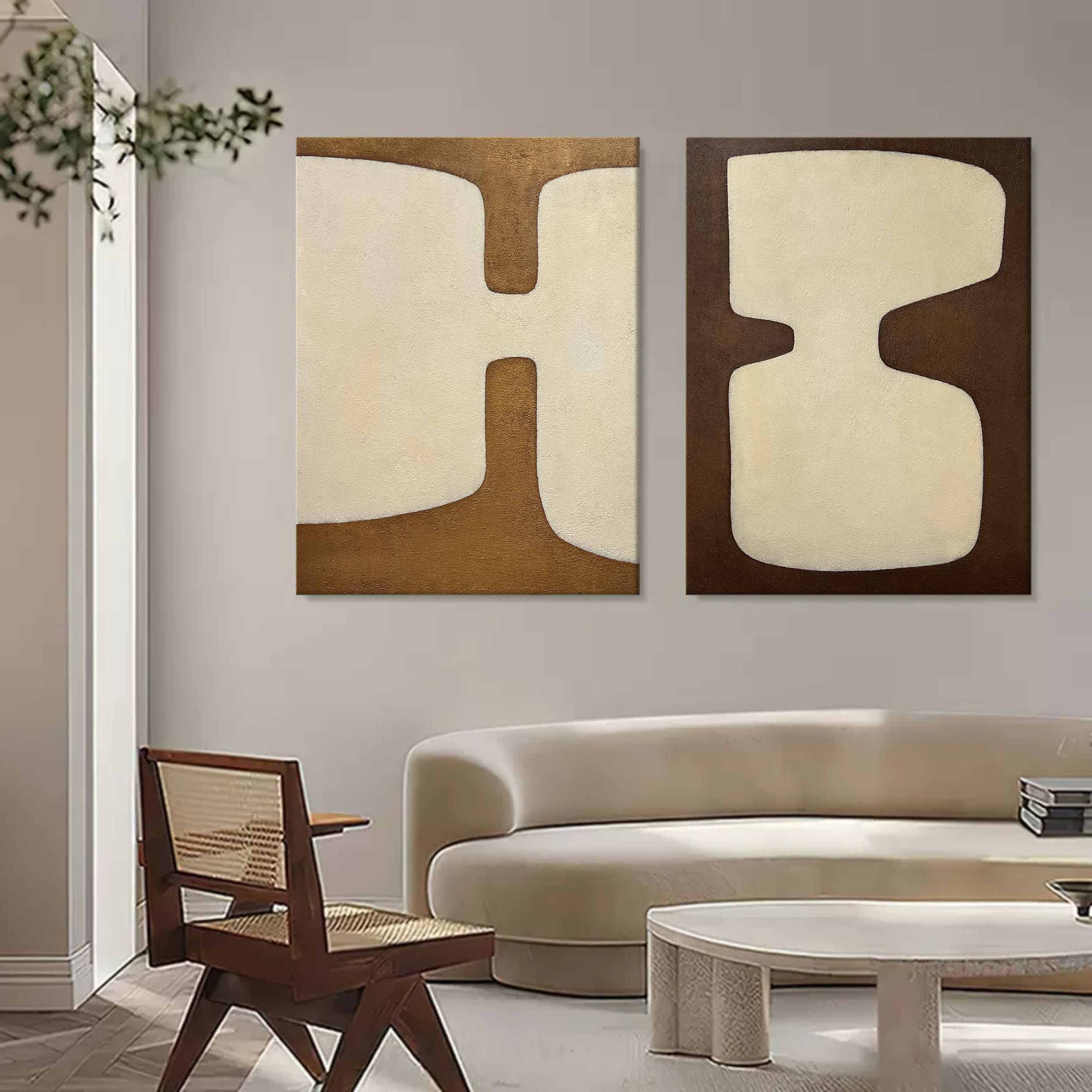 Abstract Painting Set Of 2 SP149 - Neutralighting