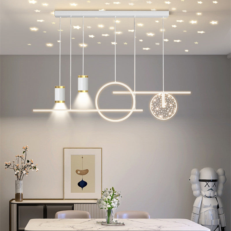 Arisha Modern Metal Starry Pendant Light, Black/White/Gold - Neutralighting