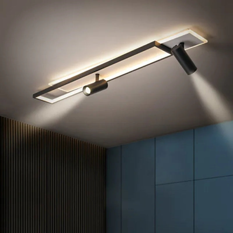 Aim Modern Geometric Ceiling Light with Spotlight, Black&White - Neutralighting