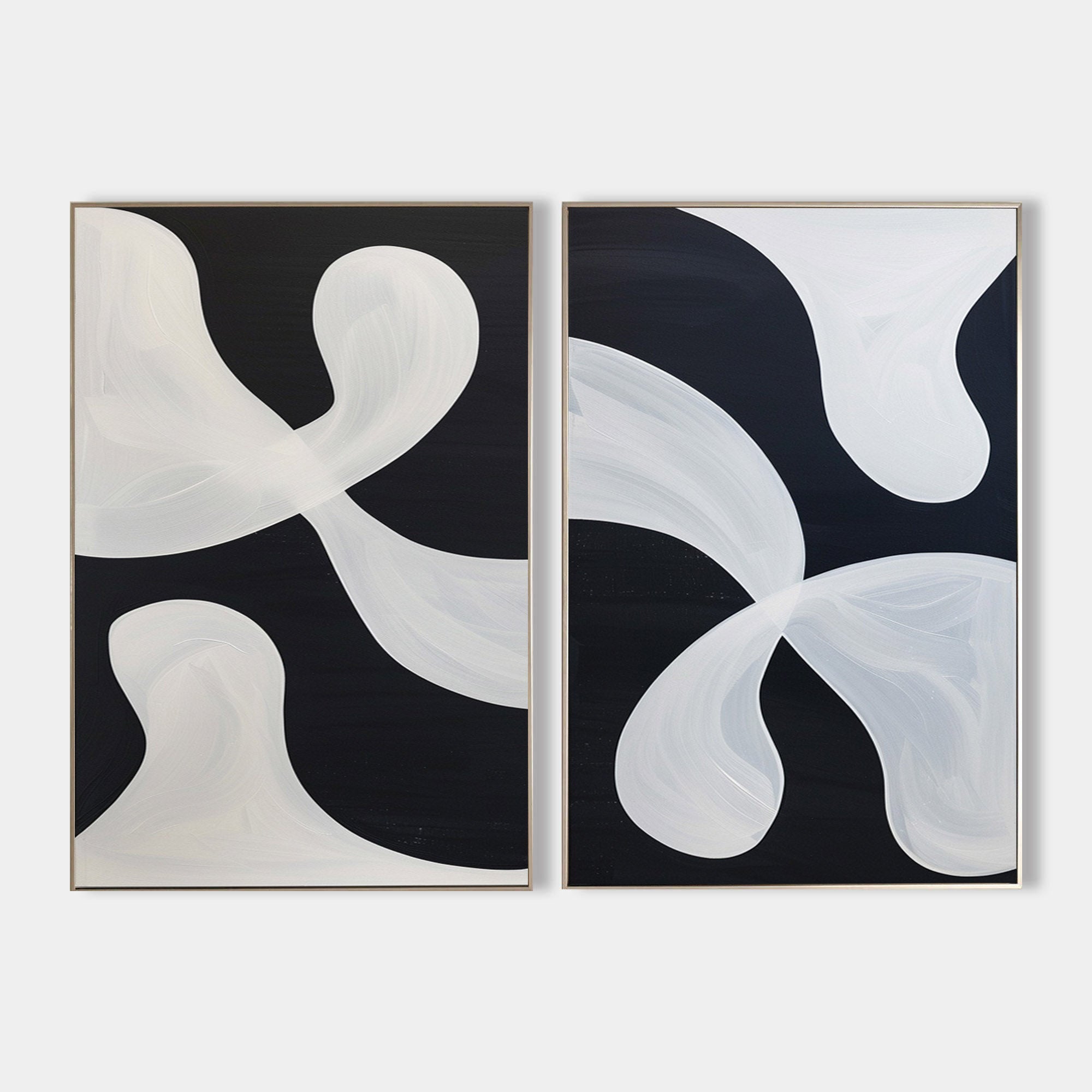 Black and White Ribbon Forms