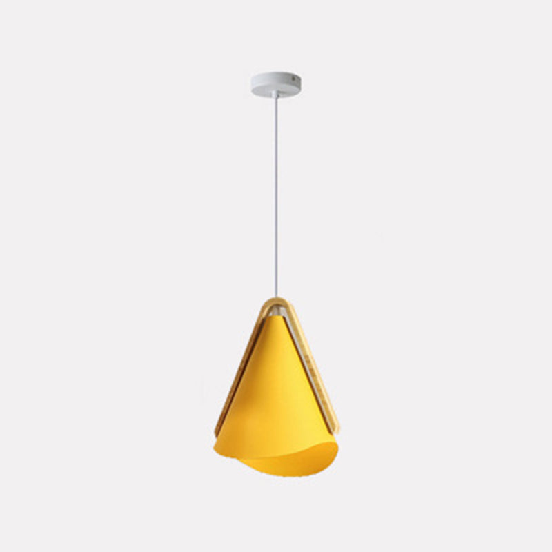 Valentina Modern Cone Pendant Light, Wood/Metal - Neutralighting