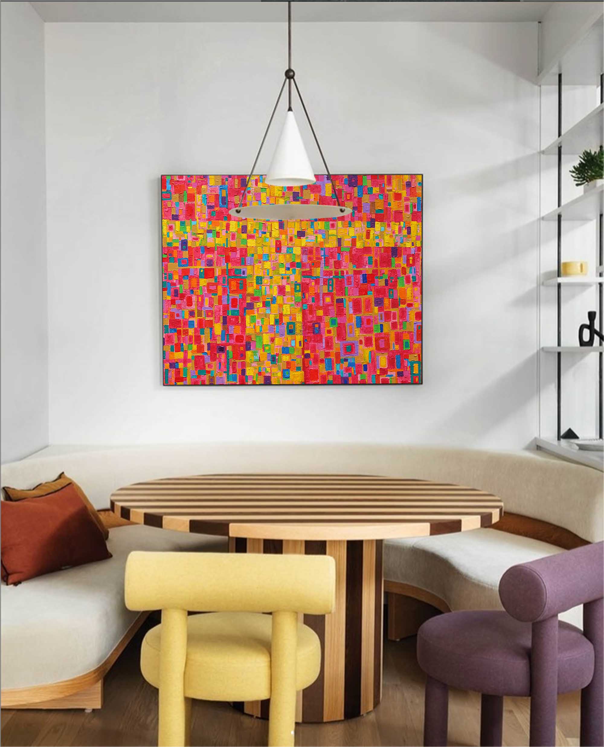 Wall Art Abstract Minimalist Bold Color
