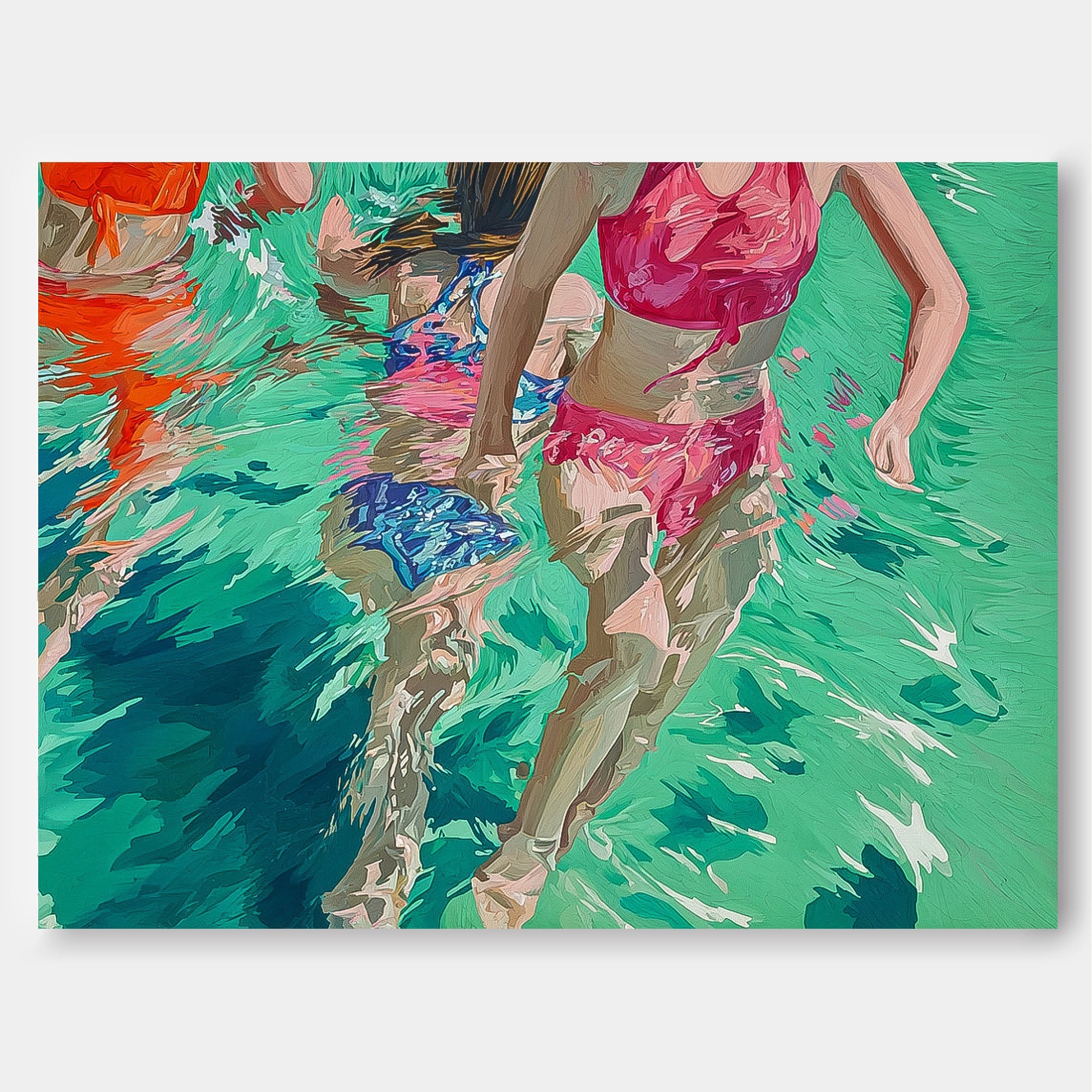 Wall Art People Fresh Joyful Pool Carefree