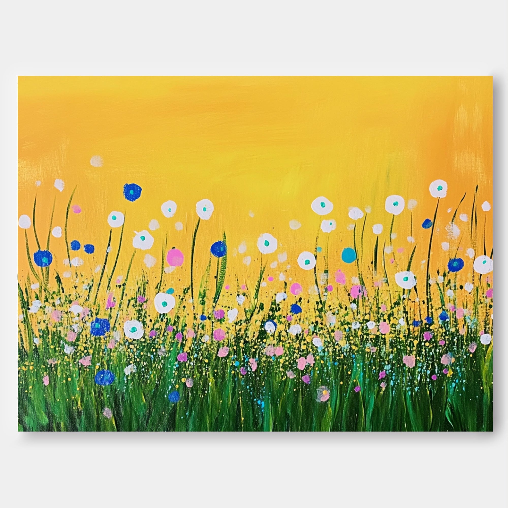 Wall Art Flower Impressionist Wildflower Field
