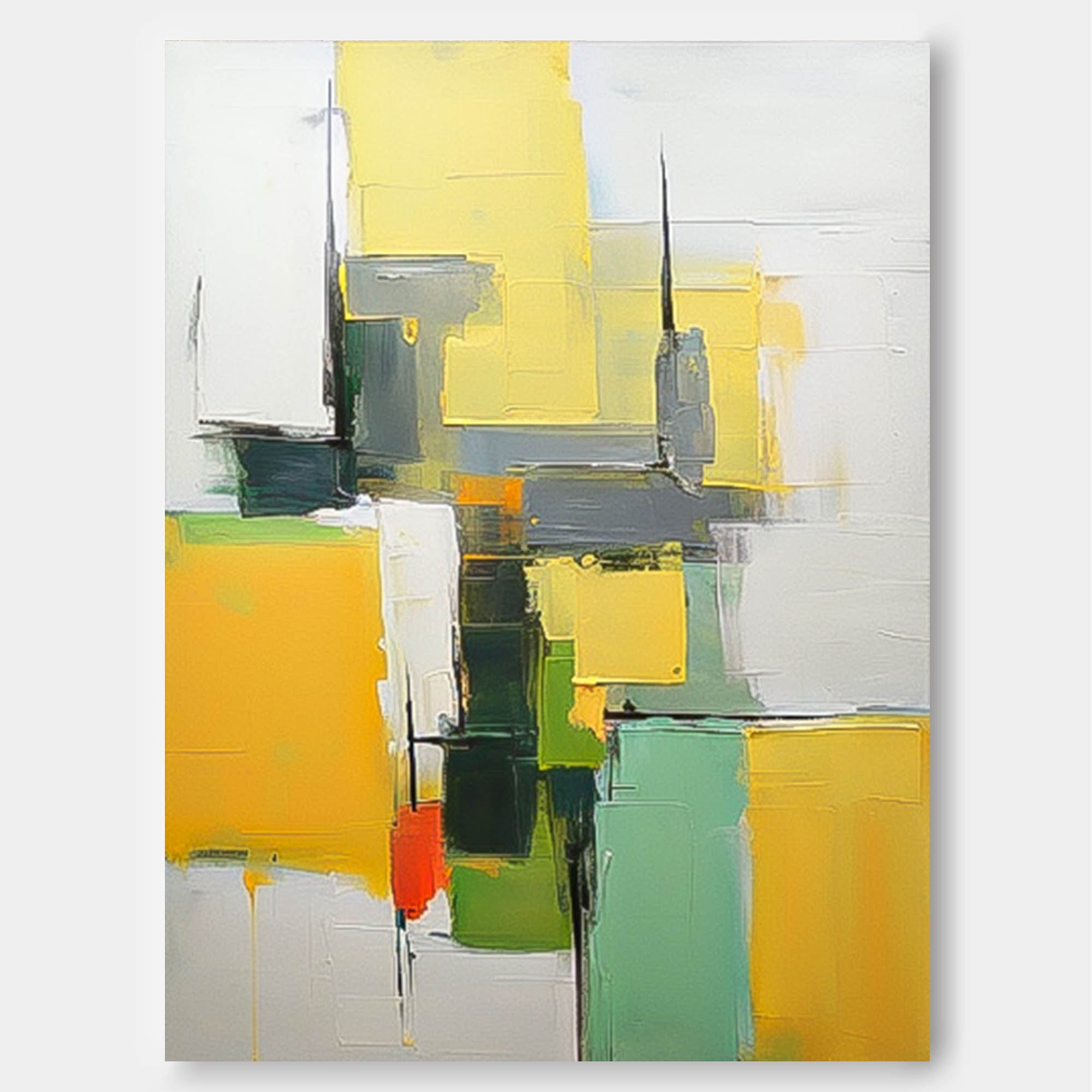 Wall Art Dynamic Abstract Vibrant Impasto