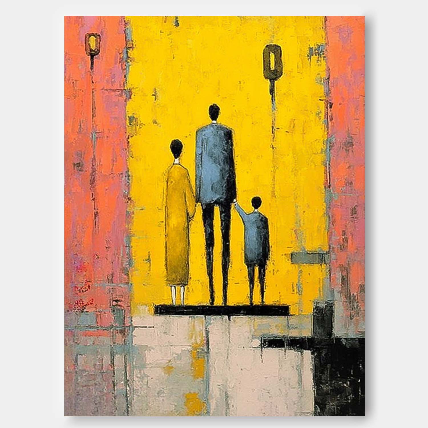 Wall Art People Contemporary Heartwarming Family